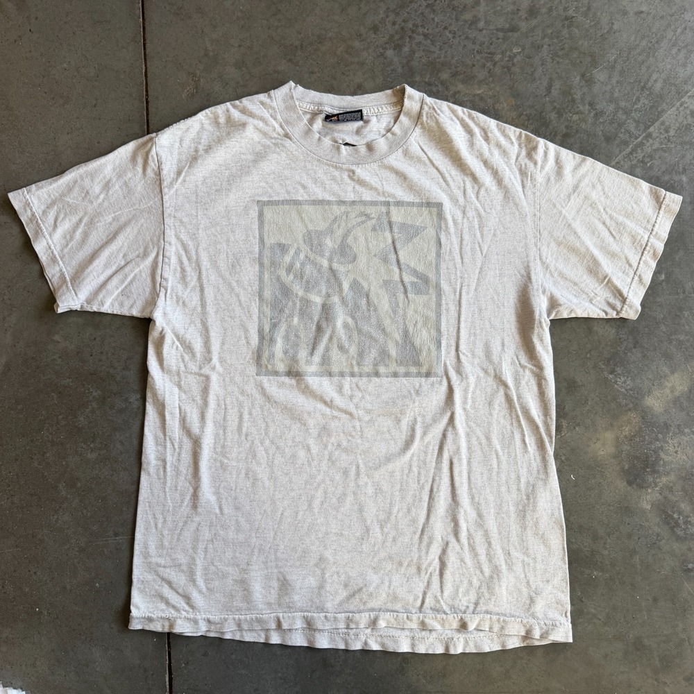 Vintage The Hundreds Adam Bomb Distressed Gray Graphic Shirt Men Large (20.5x27)
